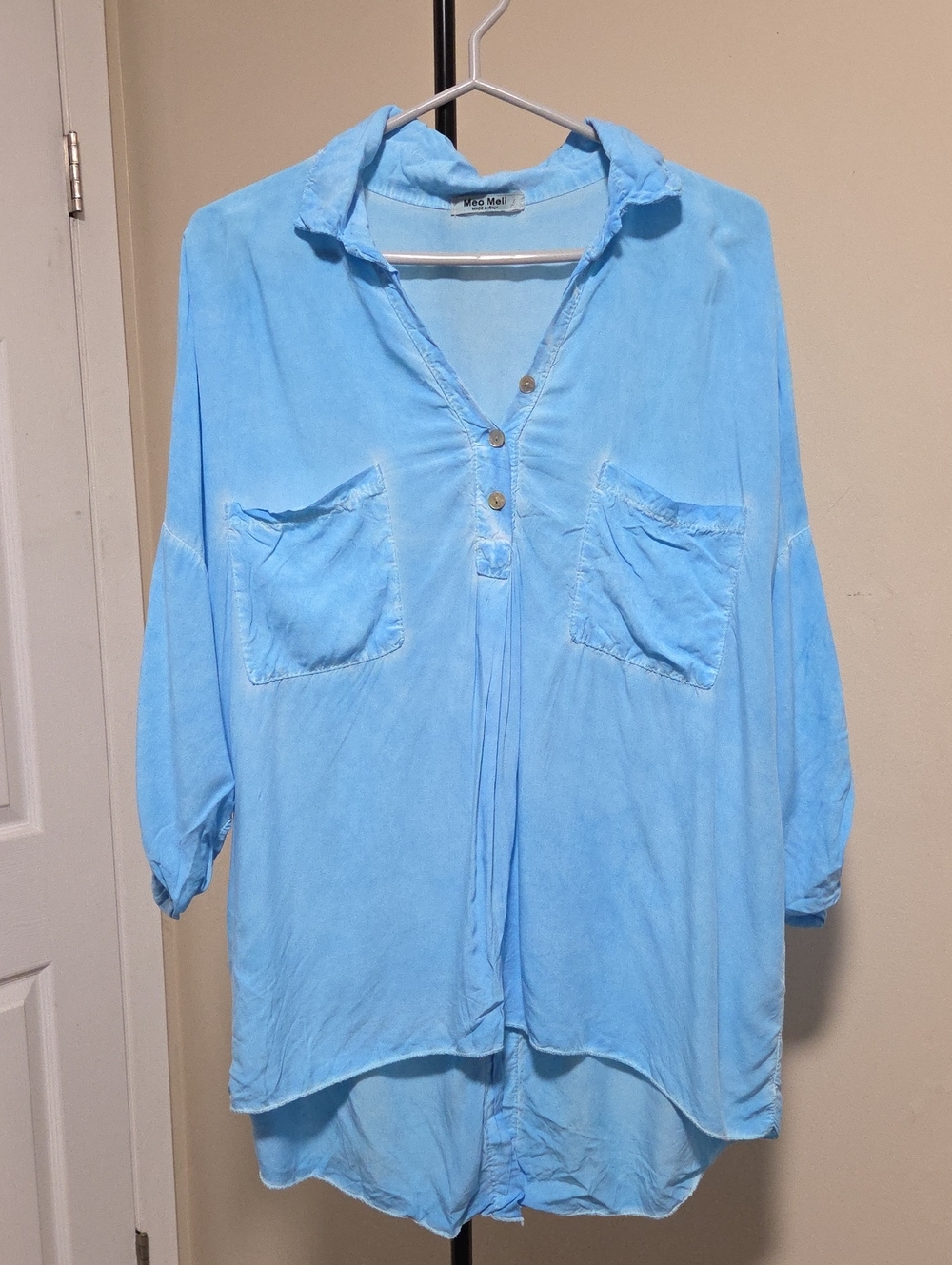 Meo Meli Cotton Blend Tunic Blouse